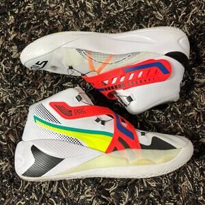 PUMA DISC Rebirth Basketball 193934-01 White YellowBlack Red Mens SZ 11 Preowned